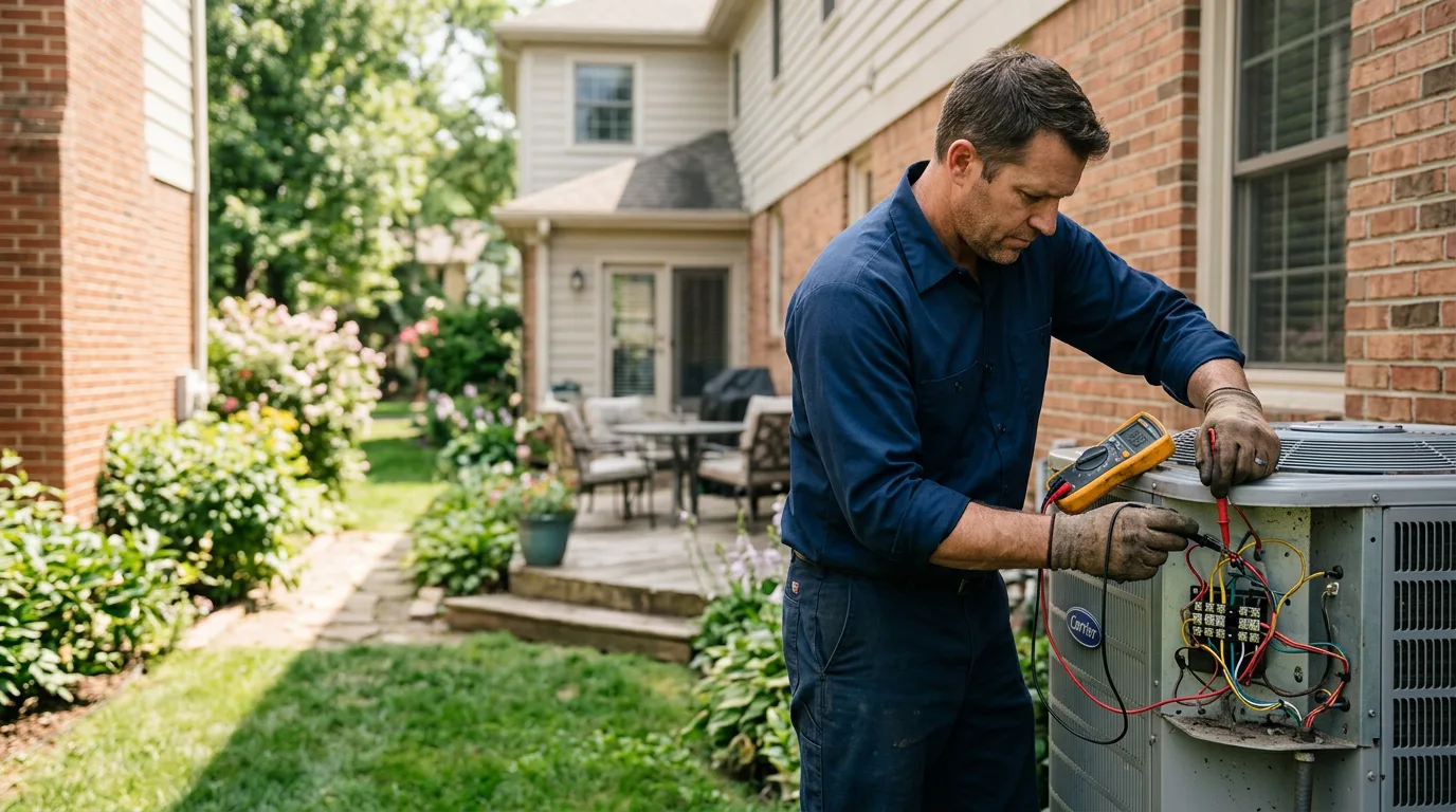 HVAC technician working near Wadsworth, OH